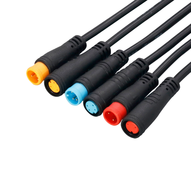 2464-24AWG Round Power Cable 2/3/4 Core Mini Male to Female Interconnect Cable M8 Waterproof Connector Wire Harness