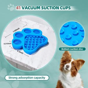 Accessoires pour animaux de compagnie : Gamelle pour chien avec compartiment séparé pour la nourriture, tapis à lécher en silicone de qualité alimentaire, distributeur de nourriture pour chien - Product Image 4