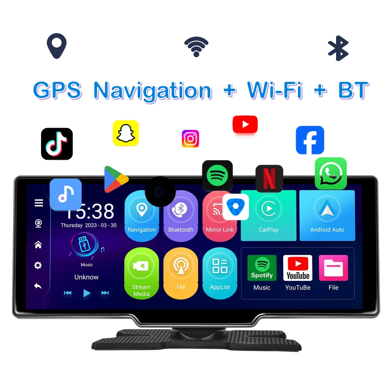 Zmecar Android đài phát thanh xe 10.26 inch 2 + 32/4 + 64GB không dây Carplay & Android tự động Wifi BT GPS di động màn hình xe hơi Stereo