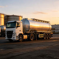 Semi-remorque citerne à plusieurs compartiments en alliage d'aluminium, anti-fuite, pour le transport de carburant essence et diesel en station-service