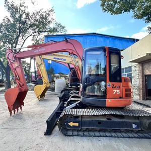 Used Hitachi ZX75 Crawler Excavator 7 Ton Hydraulic Digger Tracked Earthmoving <b>Machine</b> for <b>Construction</b> - Product Image 1