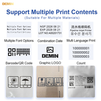 Nouvelle imprimante à jet d'encre UV Demin P70Pro semi-automatique monochrome à écran tactile pour grands caractères et codes QR, largeur de papier 72 mm, Seiko 1020