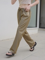 Nouveaux pantalons amples à jambes larges pour le printemps et l'été, pantalon décontracté pour femmes à taille haute, coupe ajustée, jambe droite