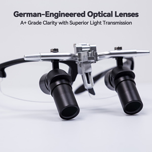 Professional 6X 4X TTL Prismatic Dental Loupes with Wireless LED Light, Ergonomic Adjustable <strong>Binocular</strong> for Surgical Procedures - Product Image 3