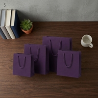 Sac en papier ondulé pour parfum Deep Purple avec logo/design graphique CMYK pour emballage de parfum de luxe