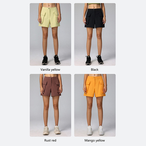 Shorts de sport pour femmes, grandes poches, coupe classique, <span class=keywords><strong>taille</strong></span> haute, effet push-up, décontractés, yoga, délavés, séchage rapide, respirants - Product Image 5
