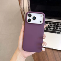 Coque de téléphone magnétique en silicone liquide couleur unie pour iPhone 14 15 16 17 18 Pro Max, coque souple en silicone