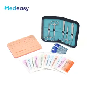 Medical Suturing Kit with Practice Skin and 16 Sutures, Suture Training Kit for Surgical Practice