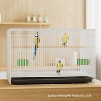 En gros, Cage à oiseaux pliable d'intérieur en acier inoxydable pour perruches Xuanfeng, petites mynas et pigeons, modèle S