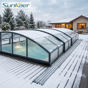 Couverture de <span class=keywords><strong>piscine</strong></span> Sunkaer à haute transparence, abris de <span class=keywords><strong>piscine</strong></span> télescopiques, abris de <span class=keywords><strong>piscine</strong></span> en polycarbonate - Product Image 4