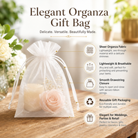 Sacs cadeaux en organza imprimés sur mesure avec cordon de serrage, pochettes en maille transparente pour bijoux, cosmétiques, petits cadeaux de fête, rangement