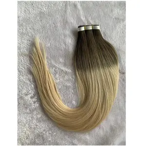 2024 New PU Hair Extension Tape in weft hair extensions ,one side is genius Weft one side use tape sticker be tape hair