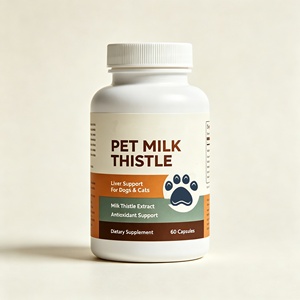 Cápsulas de Cardo Mariano para Mascotas, Suplemento Dietético para el Soporte Hepático de Perros y Gatos, Extracto de Cardo Mariano, Soporte Antioxidante - Product Image 1