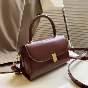 حقيبة يد نسائية مربعة بكتف واحد, حقيبة يد نسائية عصرية بسيطة بأحدث صيحات الموضة الكورية ، تصميم عصري