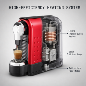 เครื่องชงกาแฟแคปซูลแบบกำหนดเอง 1260W 19 บาร์ 3 ปุ่มกด - Product Image 5