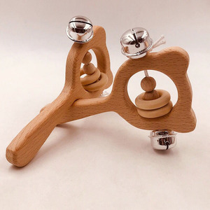 <span class=keywords><strong>Hochet</strong></span> en <span class=keywords><strong>bois</strong></span> de hêtre pour bébés, jouet pour enfant, <span class=keywords><strong>hochet</strong></span> à main, idée de cadeau, Offre Spéciale - Product Image 4