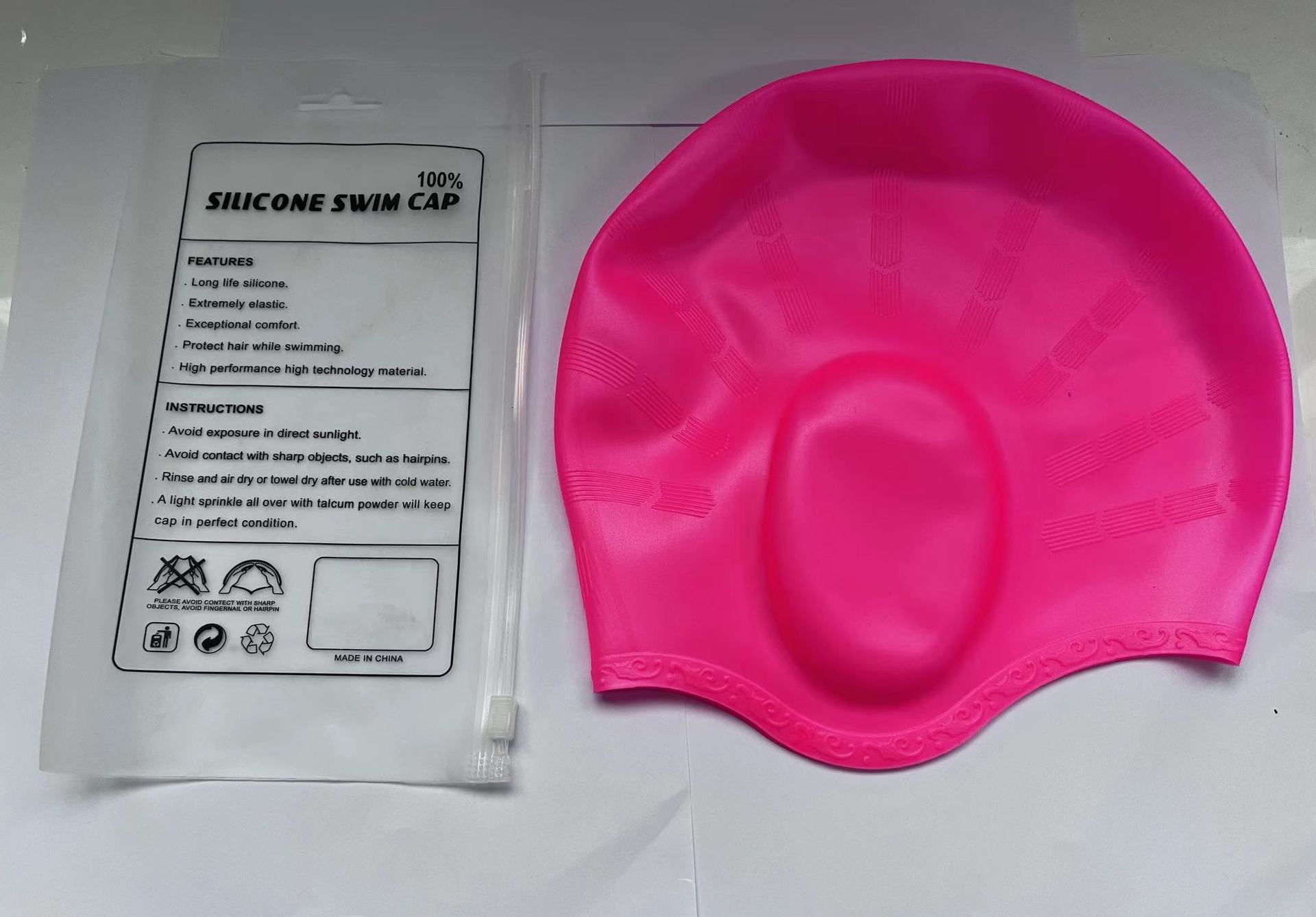 Chapeau rose protégeant les oreilles-sac à fermeture éclair délicat