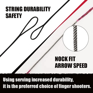 <span class=keywords><strong>Old</strong></span> Mountain Archery Fastflight 652 Personalizar cuerda de arco en Tiro con Arco Cuerda de arco rojo Cuerda de arco compuesto - Product Image 4