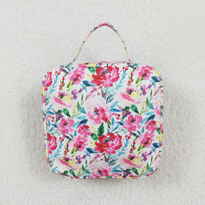 Wholesale Girls Floral Backpack Matching <b>Lunch</b> Box <b>Set</b> Ruffled Zipper Boutique Style Backpacks Student - Product Image 5