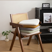 Coussin de chaise en mousse à mémoire de forme, carré, à coins arrondis, à rebond lent, avec particules antidérapantes pour fauteuil