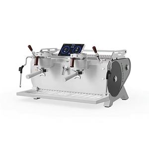 Cafetera Profesional Comercial de Dos Grupos de Acero Inoxidable con Sistema de Agua Caliente y Capacidad para 12 Tazas para Hotel - Product Image 1