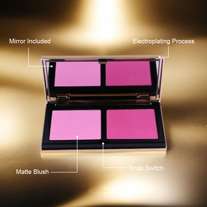Hai Tone Sắc Tố Ép Bột Blush Palette Sang Trọng Lâu Dài Tự Nhiên Má Khuôn Mặt Glow Highlight Matte Kết Thúc Blusher - Product Image 3