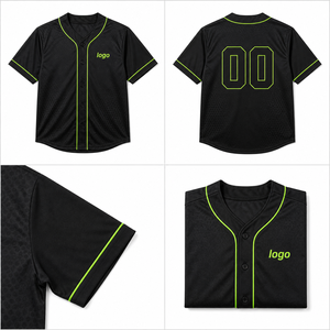Maillot de bowling personnalisé noir avec bordure néon, uniforme d'équipe pour ligue nocturne, performance par sublimation, logo personnalisé, OEM, usine de polos - Product Image 1