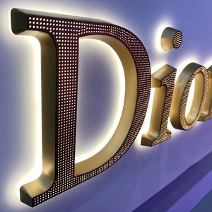 工厂制造的黄金商店字母名称商店标志打孔整个发光二极管字母标志发光标牌 - Product Image 3