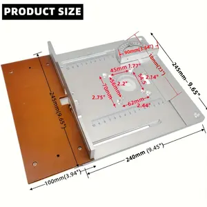 Aluminium Freestafel Inzetplaat Elektrische Houtfrezen Flipboard W Verstekmeter Tenonmeter Geleider Set Houtbewerking