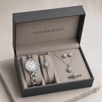 Coffret Cadeau Personnalisé LionwrapacK en PU pour Montres et Bijoux – Boîte à Rabat pour Montres de Couple, Bagues, Colliers et Bracelets