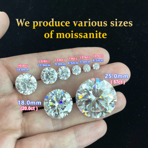 Hot bán vòng cắt màu trắng vvs Loose moissanite đá 6.5 MÉT 1 Carat với GRA giấy chứng nhận - Product Image 5