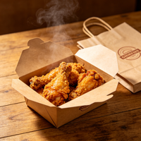 Boîte en papier personnalisée pour emporter, qualité alimentaire, pour hot-dogs, poulet frit, hamburgers, pour restaurants.