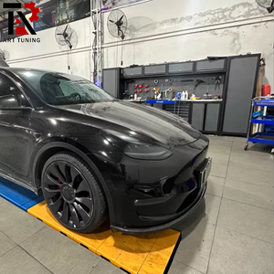 Pour Tesla Model <span class=keywords><strong>Y</strong></span> <span class=keywords><strong>M</strong></span>-Style lèvre avant, fibre de carbone humide avec haute brillance et ajustement parfait - Product Image 5
