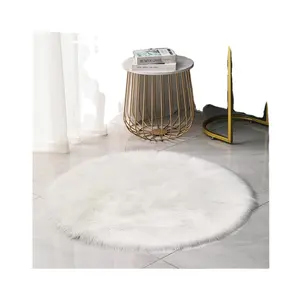 wholesale sheepskin round carpet yellow area rug round handmade rug carpets for home decor