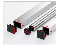 Embout de tube rectangulaire en plastique, insert pour tube de meuble, bouchons antidérapants et amortisseurs de chocs pour pieds de tube métallique carré