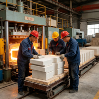 Brique réfractaire en corindon phosphate Al2O3 90% haute résistance, modèle de découpe PG-90 pour températures élevées jusqu'à 1100°C, fournie directement par l'usine