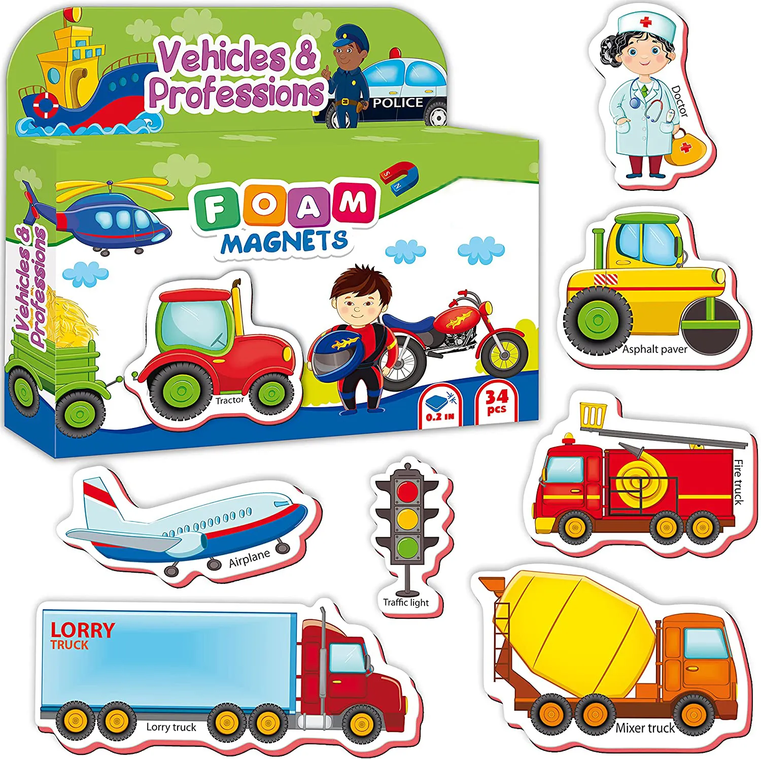 custom design cartoon vehicles cars shape foam magnet magnetic fridge magnet kids refrigerator magnets