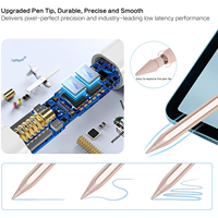 Stylet actif rose doré avec attraction magnétique et pointe remplaçable pour une écriture fluide sur iPad 2018-2024