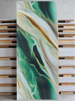 Panneau mural en PVC de luxe imitation marbre, léger, brillant, résistant à l'eau, facile à nettoyer, sans formaldéhyde, surface UV.