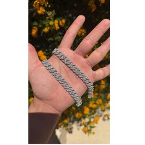 Bracelet Hip Hop en argent sterling 925 avec moissanite taille brillant rond pour la mode streetwear moderne - Product Image 1
