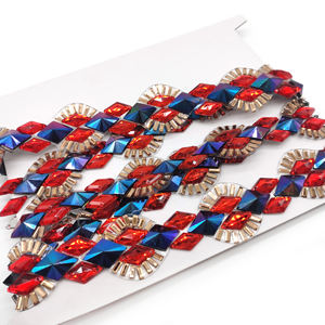 Vente en gros de carnaval Toronto <span class=keywords><strong>Samba</strong></span> Costumes Accessoires Décoratif Fer sur Costume Strass Applique Garniture Chaîne - Product Image 5