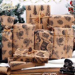 2025 Christmas Disposable Silicone Coated Virgin <b>Paper</b> Roll Wrapping <b>Paper</b> 43x1000cm Double-Sided Gift Packaging - Product Image 3