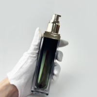 Ensemble de contenants en plastique personnalisés de qualité supérieure pour soins de la peau, flacon de sérum, flacon de lotion 30 ml, 50 ml, 100 ml, flacon pulvérisateur cosmétique carré à double couche