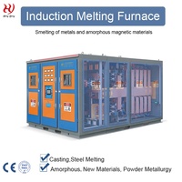 Four à induction pour la fusion de la ferraille de cuivre de 500 kg, 1 T, 15 T, 20 T, 30 T, four de fusion économe en énergie pour la production de billettes et de barres d'armature