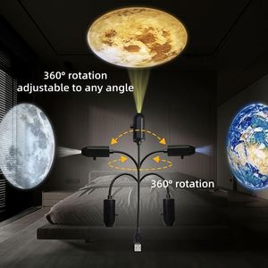 Bestseller Mini Starry Sky Moon Lamp Replaceable Lenses Creative <b>LED</b> USB Powered Night <b>Light</b> Bedroom Car Home Logo Projection - Product Image 2