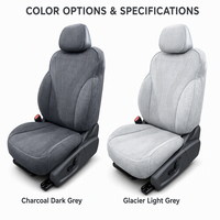 Housses de siège auto modernes sur mesure pour Geely EX5 E5 en tissu suédé respirant, compatibles airbag, accessoires intérieurs toutes saisons