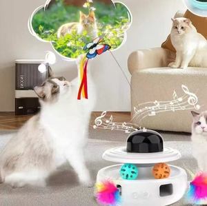 Custom Multi Function Pet Toy 5-In-1 Interactive <b>Cat</b> Toy for Indoor Playing <b>Cat</b> Smart Laser Toy With Feather - Product Image 3