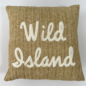 Funda de Almohada con Diseño de Letras Wild Island para Sofá Cama, Funda de Cojín Decorativa Boho Tropical para el Hogar - Product Image 3