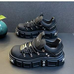 حذاء رجالي مكتنز عالي الجودة ، حذاء رياضي بتصميم جديد غير قابل للإنزلاق يزيد من ارتفاعه - Product Image 6