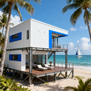 مبنى ذو هيكل فولاذي متين عالي الجودة، مباني تجارية وصناعية مسبقة الصنع من الفولاذ للمنازل الترفيهية - Product Image 1